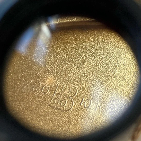 Antique 1930s Bliss Bros 10K Gold-Filled Engraved Floral Heart Locket - Picture 3 of 10